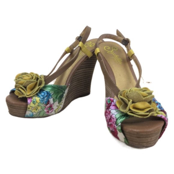 Seychelles Floral Wedge Heels 8.5 - Picture 1 of 10